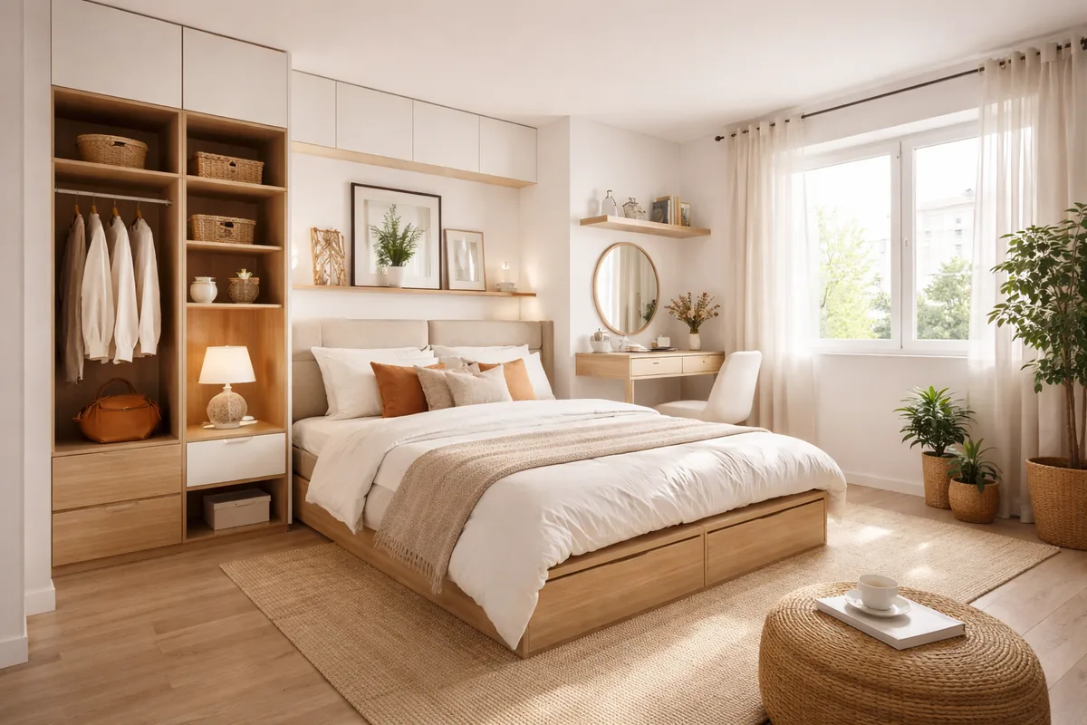 Comment aménager une chambre de 15 m² pour optimiser l'espace